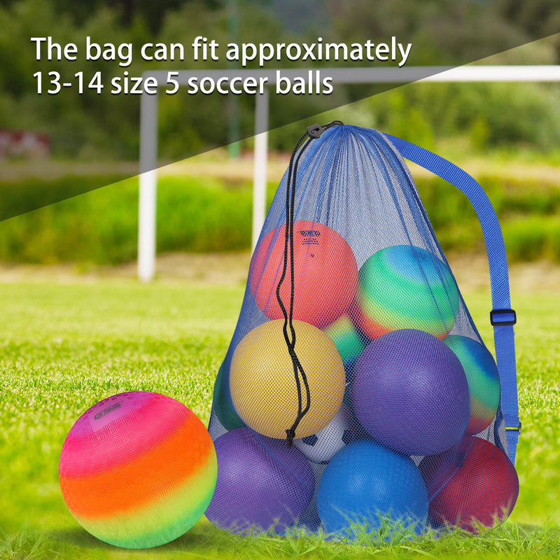 30"x 40" Set of 6 Extra-Large Mesh Sports Ball Drawstring Bag