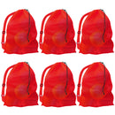 30"x 40" Set of 6 Extra-Large Mesh Sports Ball Drawstring Bag