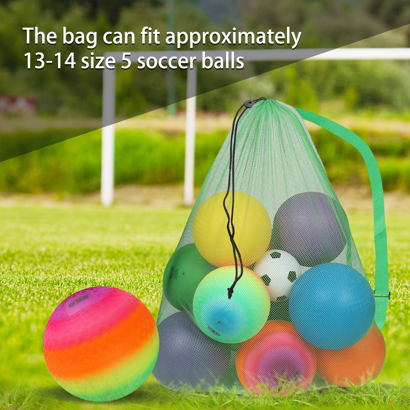 30"x 40" Set of 6 Extra-Large Mesh Sports Ball Drawstring Bag