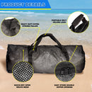 Set of 6 Large Mesh Sports Equipment Duffel Bag, Scuba Bag with Zipper