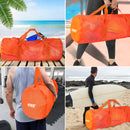 Set of 6 Large Mesh Sports Equipment Duffel Bag, Scuba Bag with Zipper