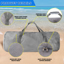 Set of 6 Large Mesh Sports Equipment Duffel Bag, Scuba Bag with Zipper