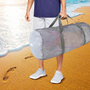 Set of 6 Large Mesh Sports Equipment Duffel Bag, Scuba Bag with Zipper