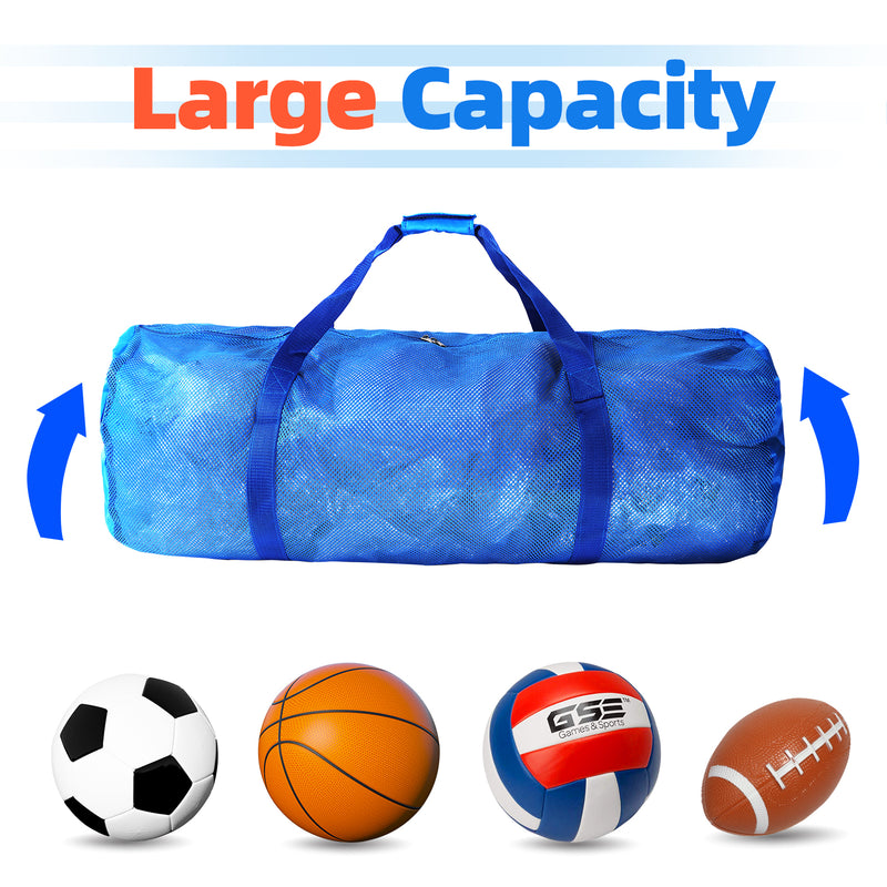 Large Mesh Sports Equipment Duffel Bag, Scuba Bag with Zipper