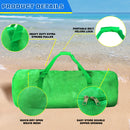 Set of 6 Large Mesh Sports Equipment Duffel Bag, Scuba Bag with Zipper