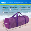 Set of 6 Large Mesh Sports Equipment Duffel Bag, Scuba Bag with Zipper
