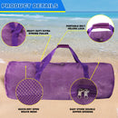 Set of 6 Large Mesh Sports Equipment Duffel Bag, Scuba Bag with Zipper