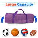 Set of 6 Large Mesh Sports Equipment Duffel Bag, Scuba Bag with Zipper