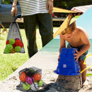 Set of 6 18"x 12" Mesh Drawstring Net Bag, Sports Equipment Storage Bag