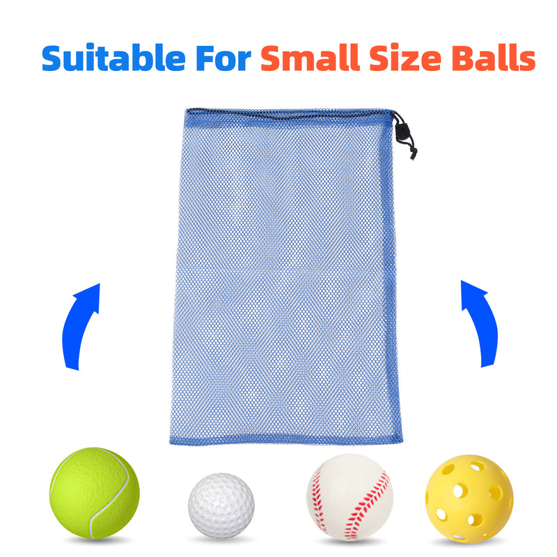 18"x 12" Mesh Drawstring Net Bag, Sports Equipment Storage Bag