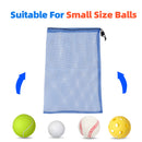 Set of 6 18"x 12" Mesh Drawstring Net Bag, Sports Equipment Storage Bag
