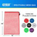 Set of 6 18"x 12" Mesh Drawstring Net Bag, Sports Equipment Storage Bag