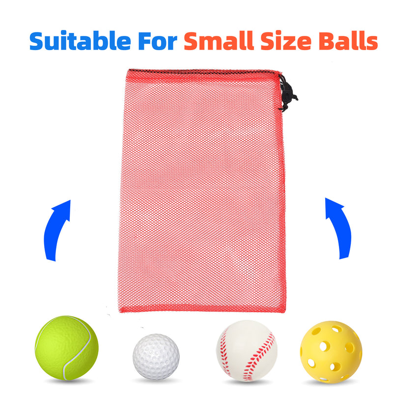 18"x 12" Mesh Drawstring Net Bag, Sports Equipment Storage Bag