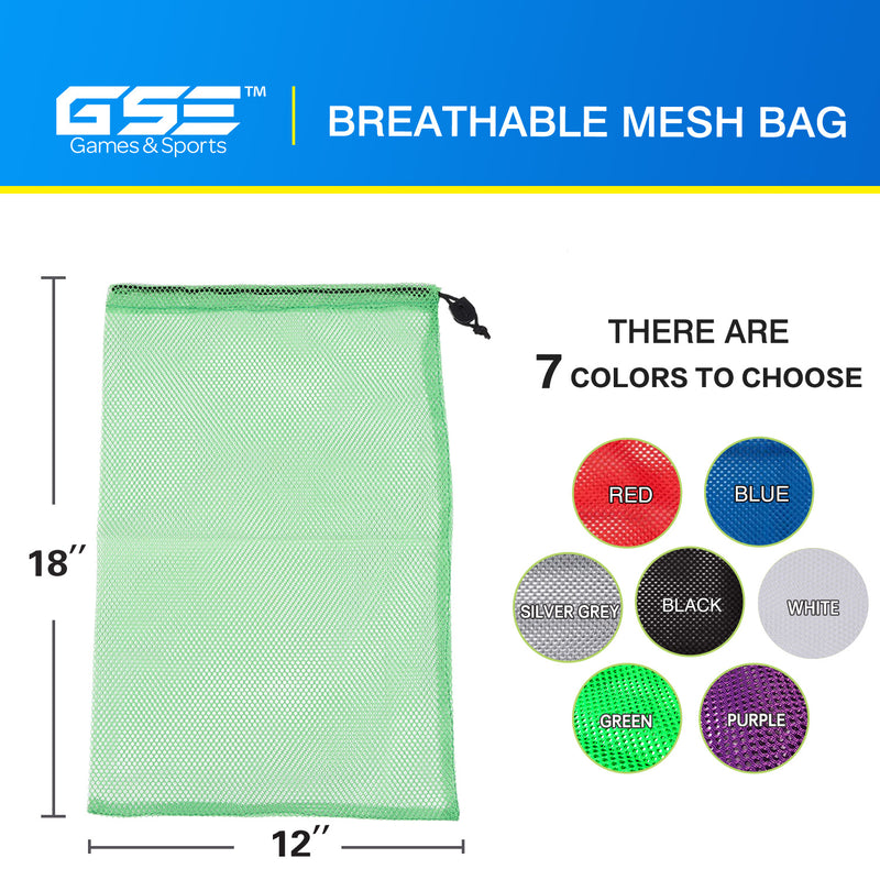 18"x 12" Mesh Drawstring Net Bag, Sports Equipment Storage Bag