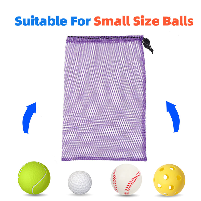 18"x 12" Mesh Drawstring Net Bag, Sports Equipment Storage Bag