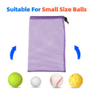 Set of 6 18"x 12" Mesh Drawstring Net Bag, Sports Equipment Storage Bag