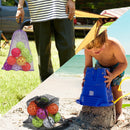 Set of 6 18"x 12" Mesh Drawstring Net Bag, Sports Equipment Storage Bag