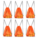 Set of 6 19"x 15" Mesh Sport Drawstring Backpack Bag