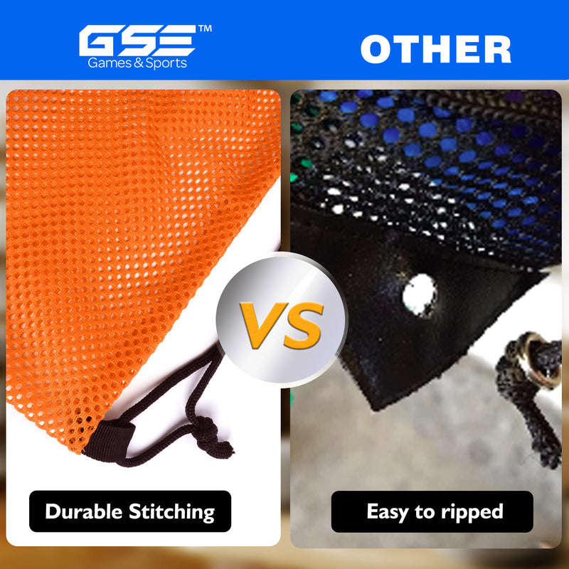 Set of 6 19"x 15" Mesh Sport Drawstring Backpack Bag