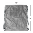 Set of 6 19"x 15" Mesh Sport Drawstring Backpack Bag