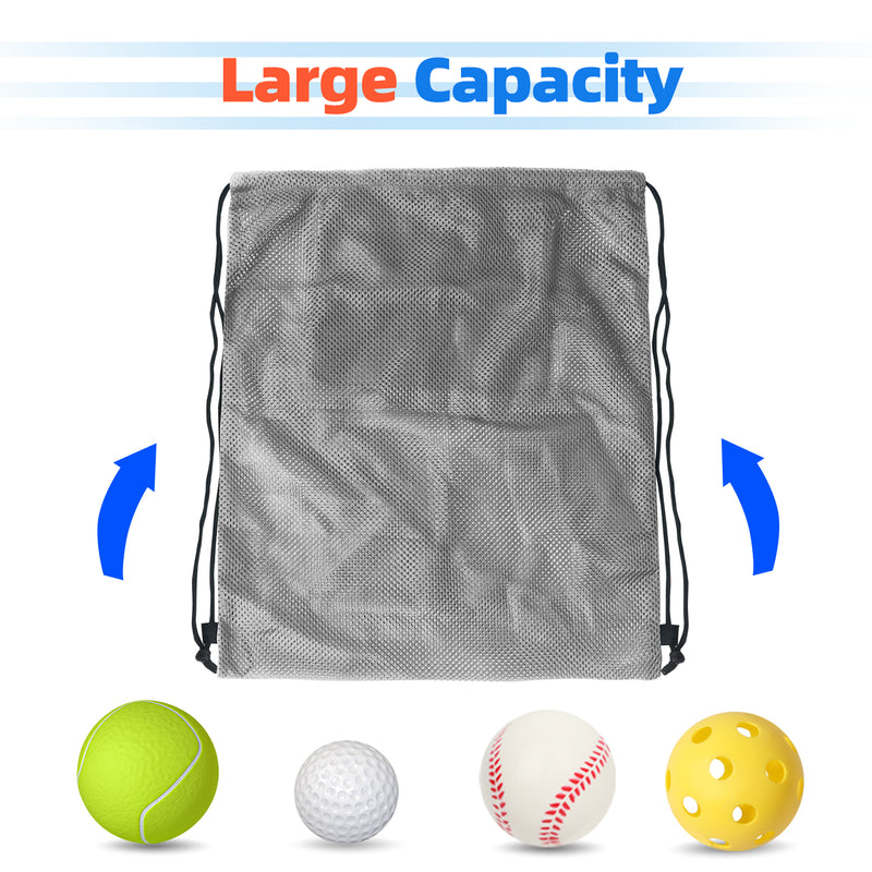 GSE Games & Sports Expert Mesh Drawstring Sports Equipment Duffel Backpack  Bag Hold Balls for Team Practice,Swimming Gear,Amping Supplies - 7 Colors