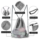 Set of 6 19"x 15" Mesh Sport Drawstring Backpack Bag