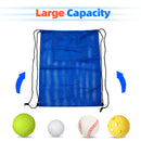 Set of 6 19"x 15" Mesh Sport Drawstring Backpack Bag
