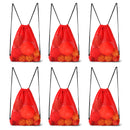 Set of 6 19"x 15" Mesh Sport Drawstring Backpack Bag