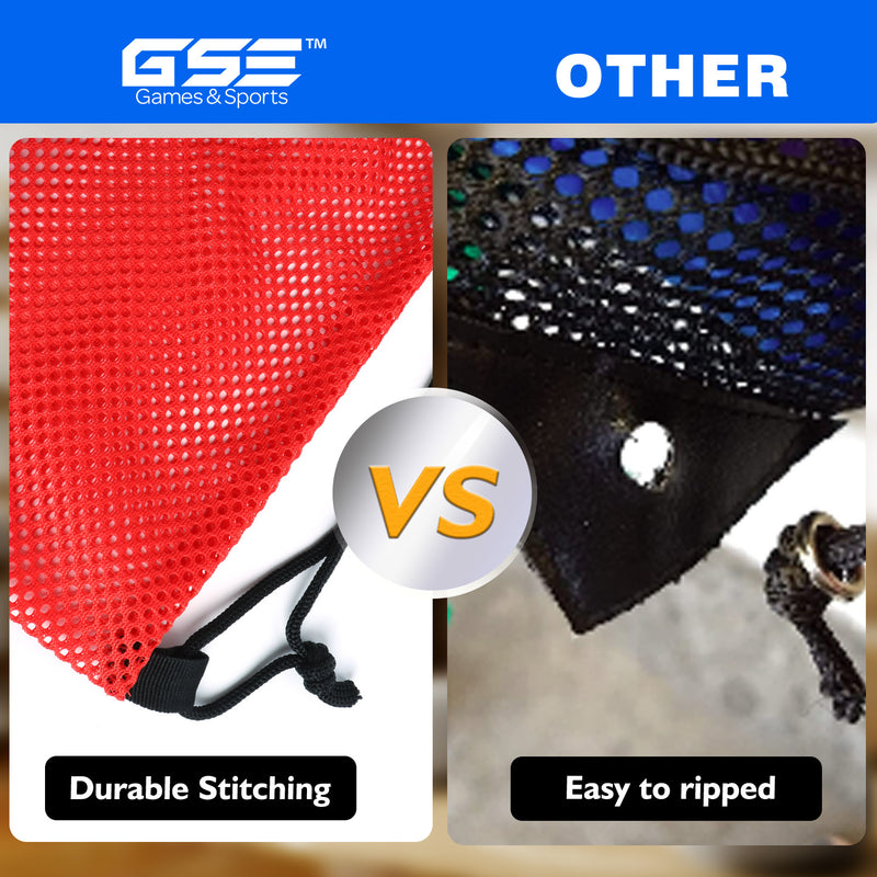 Set of 6 19"x 15" Mesh Sport Drawstring Backpack Bag