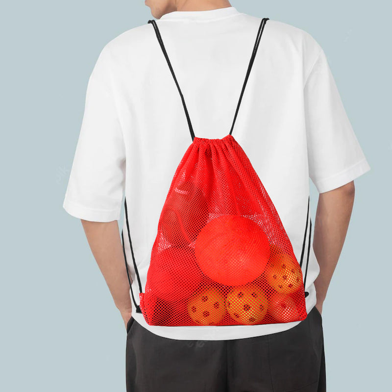 Set of 6 19"x 15" Mesh Sport Drawstring Backpack Bag