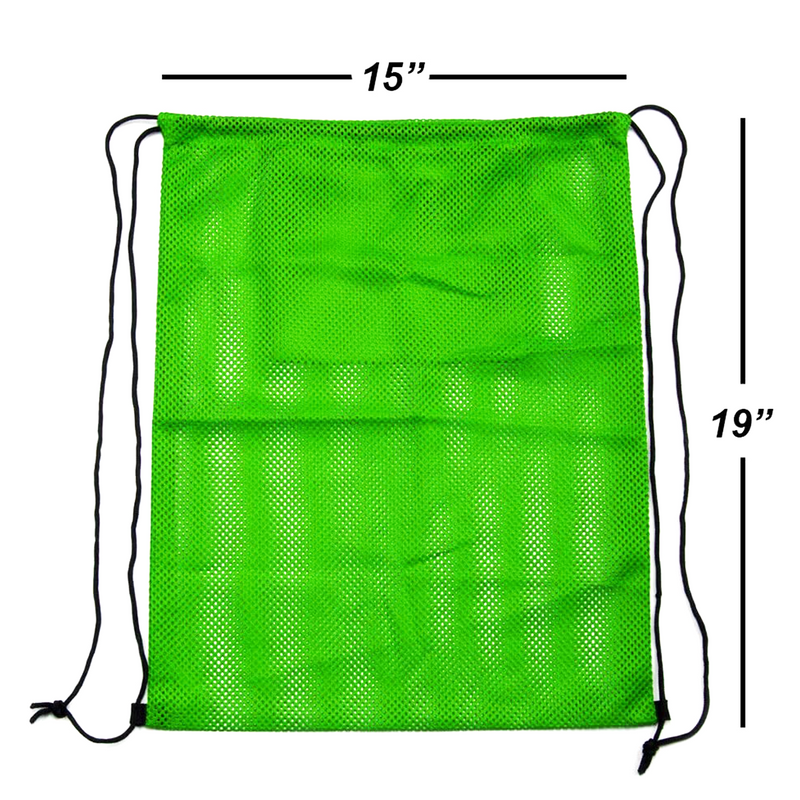 Set of 6 19"x 15" Mesh Drawstring Backpack Bag