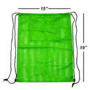 Set of 6 19"x 15" Mesh Sport Drawstring Backpack Bag