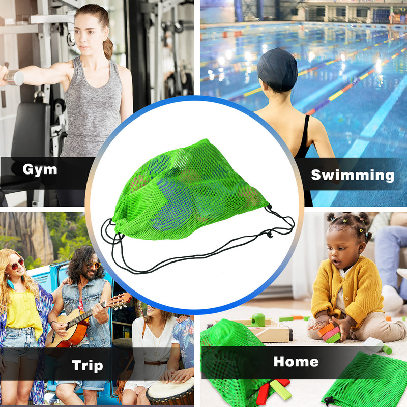 Set of 6 19"x 15" Mesh Sport Drawstring Backpack Bag