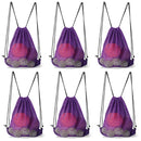 Set of 6 19"x 15" Mesh Sport Drawstring Backpack Bag