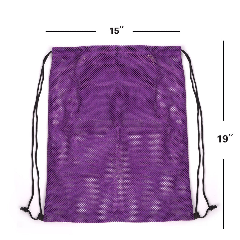 Set of 6 19"x 15" Mesh Sport Drawstring Backpack Bag