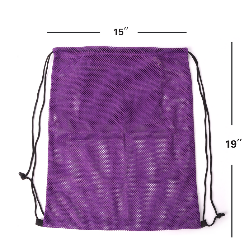 19"x15" Mesh Drawstring Backpack Bag for Sports Gym Gear, Backpacking, Camping Gear, Travel  - 7 Colors