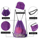 Set of 6 19"x 15" Mesh Sport Drawstring Backpack Bag