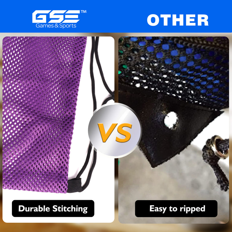Set of 6 19"x 15" Mesh Sport Drawstring Backpack Bag