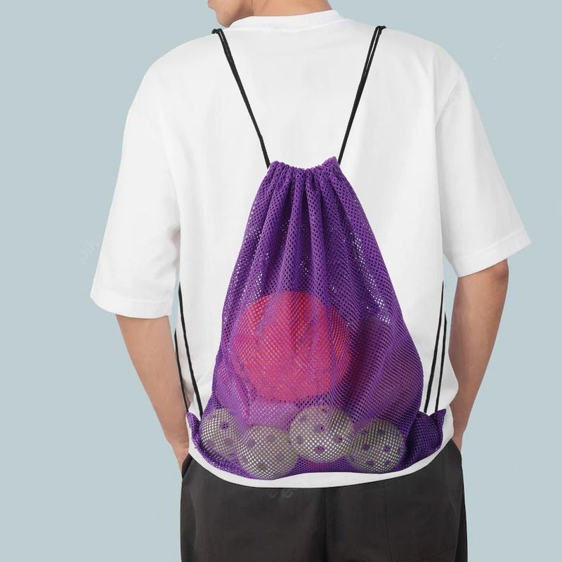 Set of 6 19"x 15" Mesh Sport Drawstring Backpack Bag