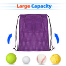 Set of 6 19"x 15" Mesh Sport Drawstring Backpack Bag