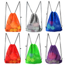 Set of 6 19"x 15" Mesh Sport Drawstring Backpack Bag