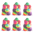 Set of 6 24"x 36" Large Mesh Sports Ball Drawstring Bag