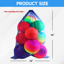 Set of 6 24"x 36" Large Mesh Sports Ball Drawstring Bag