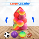 Set of 6 24"x 36" Large Mesh Sports Ball Drawstring Bag