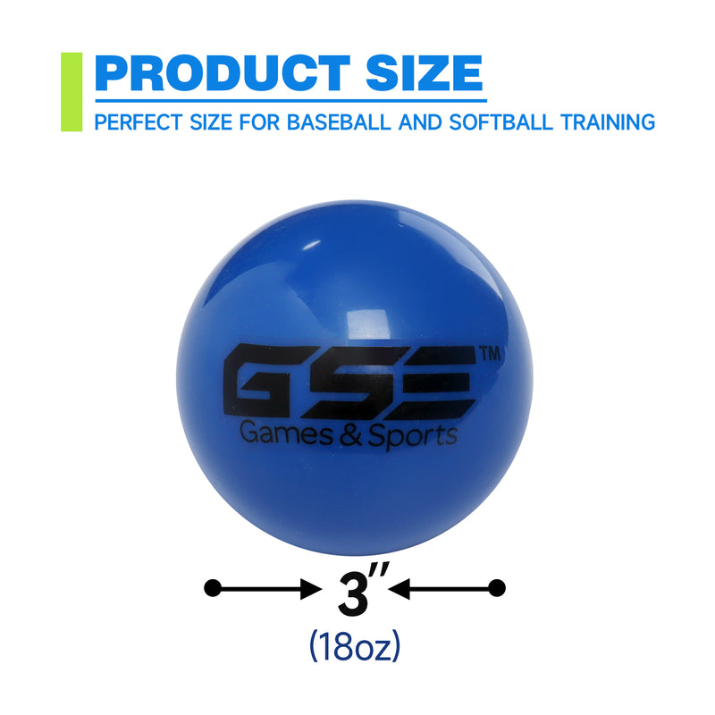 3" Weighted Blue Baseballs,Weighted Softballs,Training Baseballs