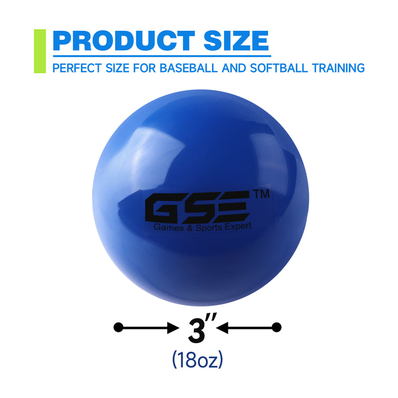 3" Weighted Blue Baseballs,Weighted Softballs,Training Baseballs