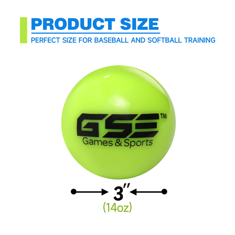3" Weighted Green Baseballs,Weighted Softballs,Training Baseballs