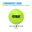 3" Weighted Green Baseballs,Weighted Softballs,Training Baseballs
