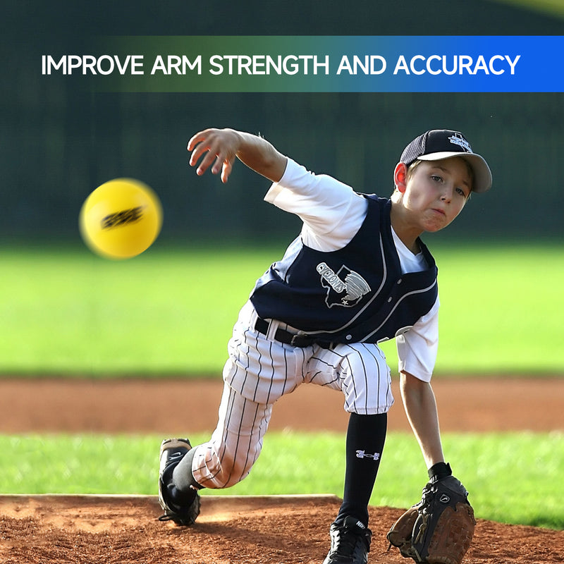 3" Weighted Yellow Baseballs, Weighted Softballs, Training Baseballs