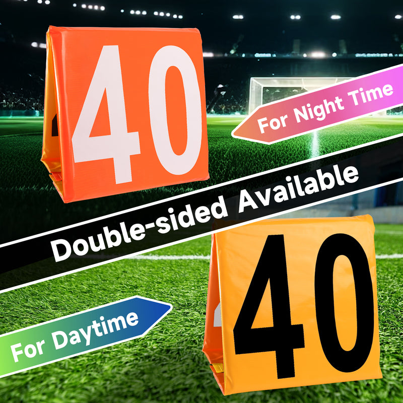Football Yard Markers, Day & Night High Visibility Football Field Yard Line Markers